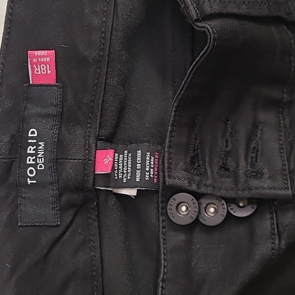 Torrid Denim Black Jegging Size 18 R Skinny High-Rise Jean - Picture 4 of 6